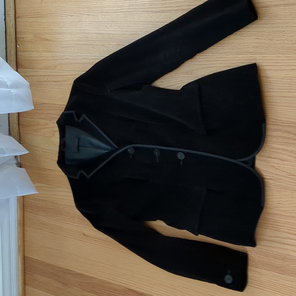 Blazer. Black corduroy.